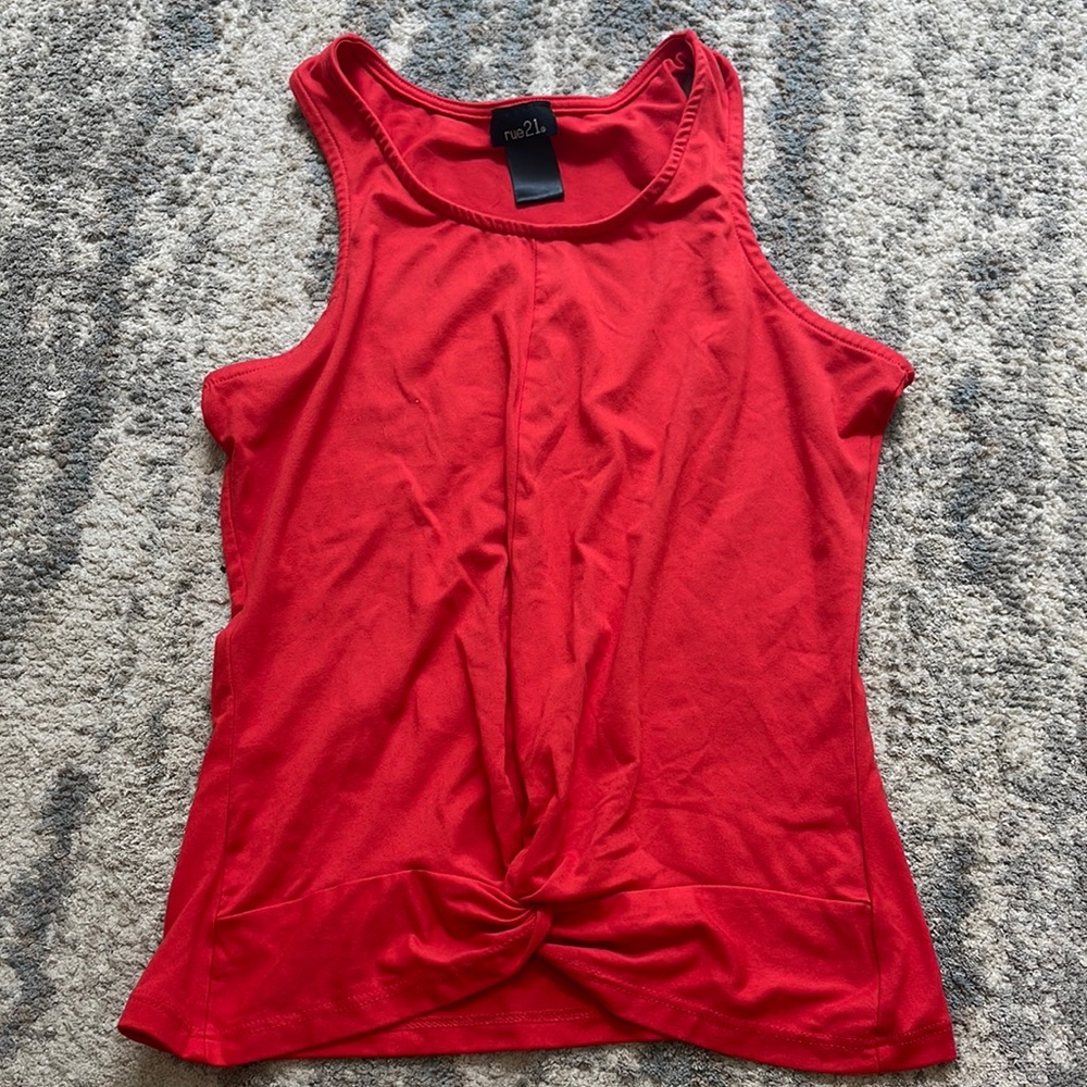 Red tank top